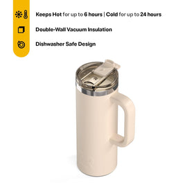 RTIC ceramic-lined interior preserves beverage taste during travel.