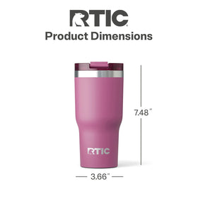 RTIC leak-resistant lid prevents spills during travel and work.
