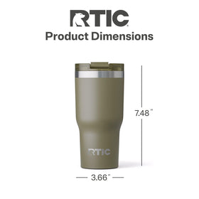 RTIC olive dishwasher-safe exterior simplifies cleanup after meals.