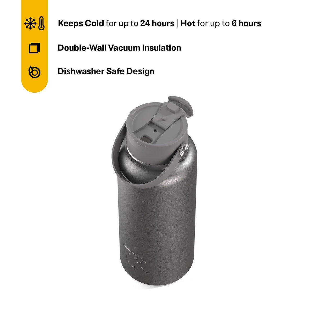 RTIC Outback bottle with double-wall vacuum insulation keeps beverages cold or warm