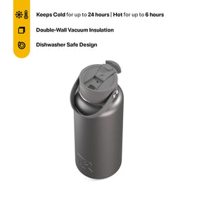 RTIC Outback bottle with double-wall vacuum insulation keeps beverages cold or warm