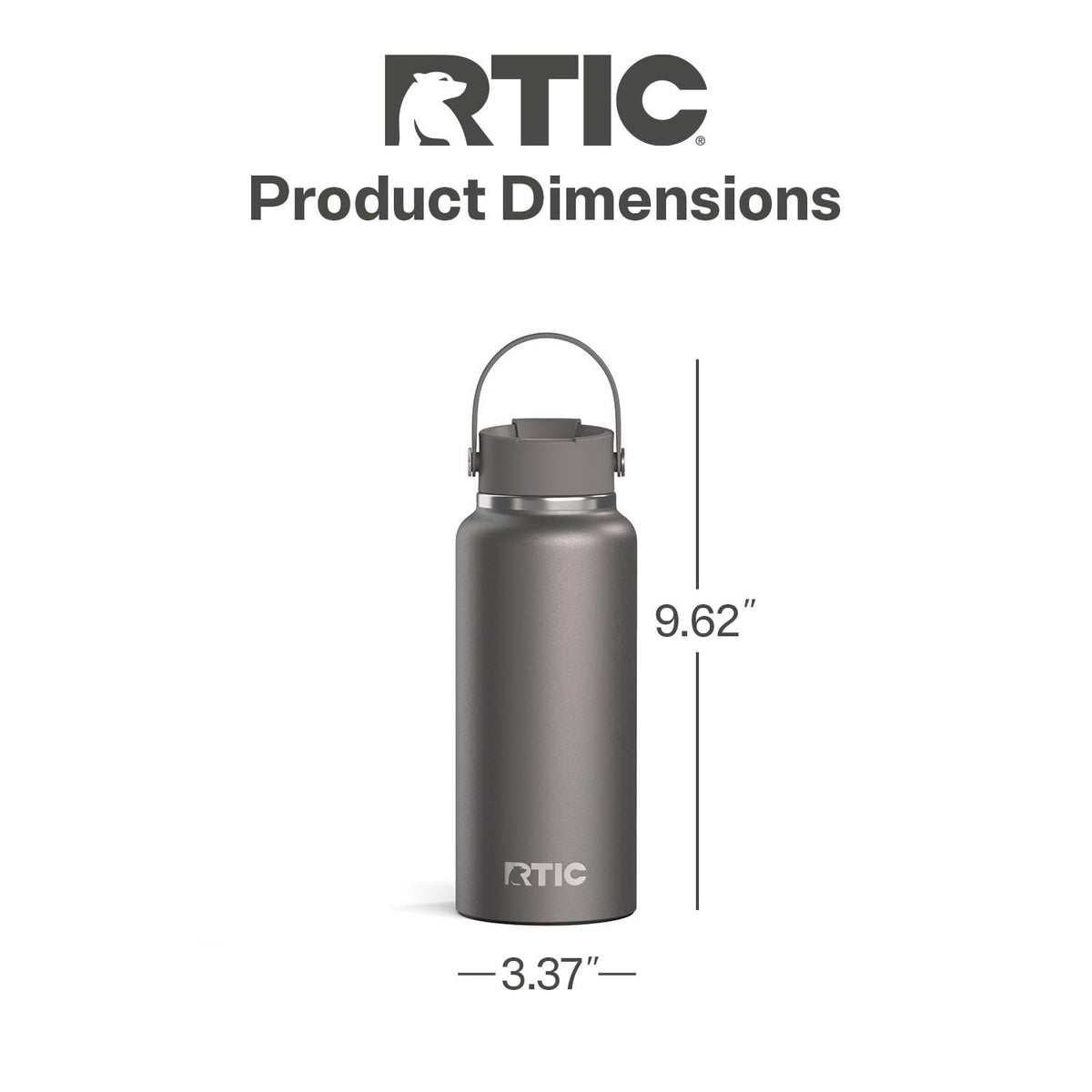 RTIC Outback bottle leak-proof flip-top lid prevents spills during activities