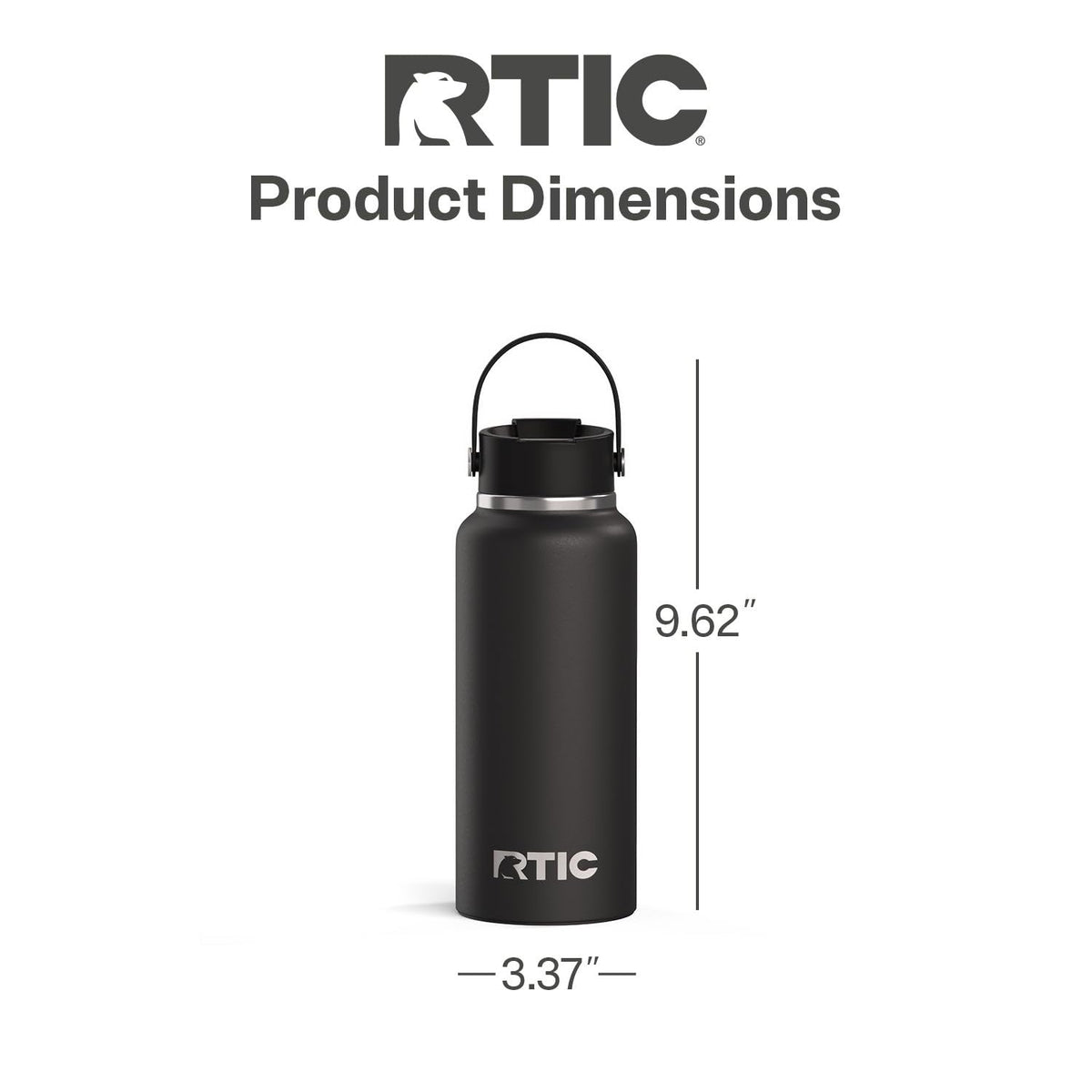 RTIC Outback Bottle leak-proof flip-top lid prevents spills while traveling.