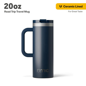 RTIC Road Trip Mug with double-wall insulation maintains temperature longer.