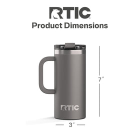RTIC Road Trip Mug stainless steel construction withstands daily use and outdoors