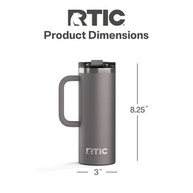 RTIC Road Trip Mug sturdy stainless steel construction for outdoor use