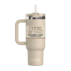 RTIC Road Trip Tumbler with ceramic-lined interior preserves flavor.