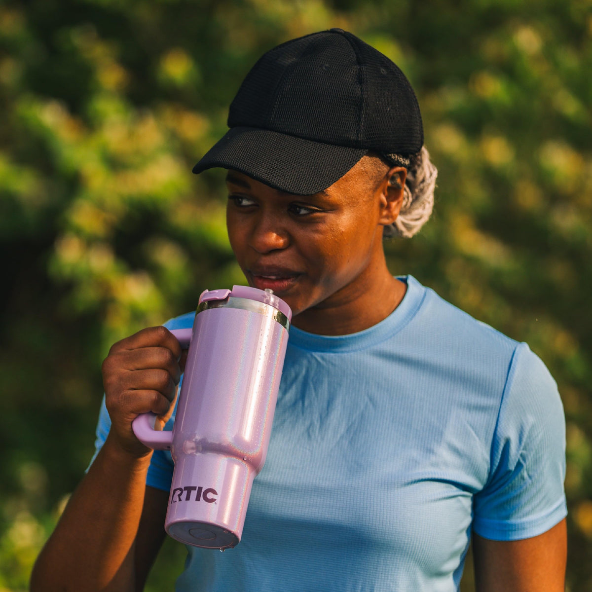 RTIC Road Trip Tumbler spill-resistant lid prevents leaks on the go.