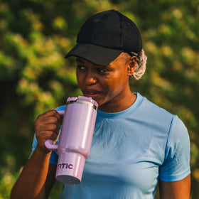 RTIC Road Trip Tumbler spill-resistant lid prevents leaks on the go.