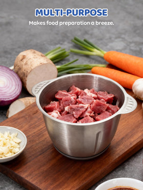 RTIRIITCH iRIITCH bi-level blades handle meat and nuts efficiently