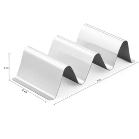 RTT dishwasher-safe-taco-stand cleans easily and stacks for storage.