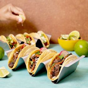 RTT oven-safe-taco-rack in the oven for quick, warm tacos.