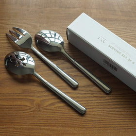 RTT slotted serving spoons designed to drain liquids effectively.