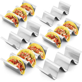 RTT taco-holder-stand-6-set keeps shells upright for neat, mess-free tacos.