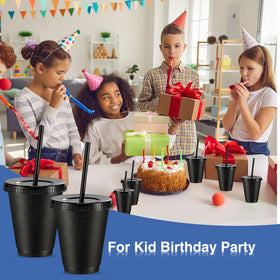 Rtteri 16oz cups with lids ideal for iced coffee, juice, and smoothies