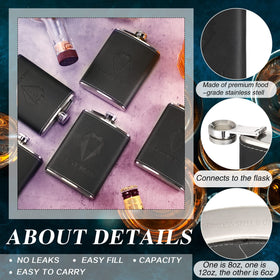 Rtteri bachelor party flask 8 oz, ideal gift for groomsmen