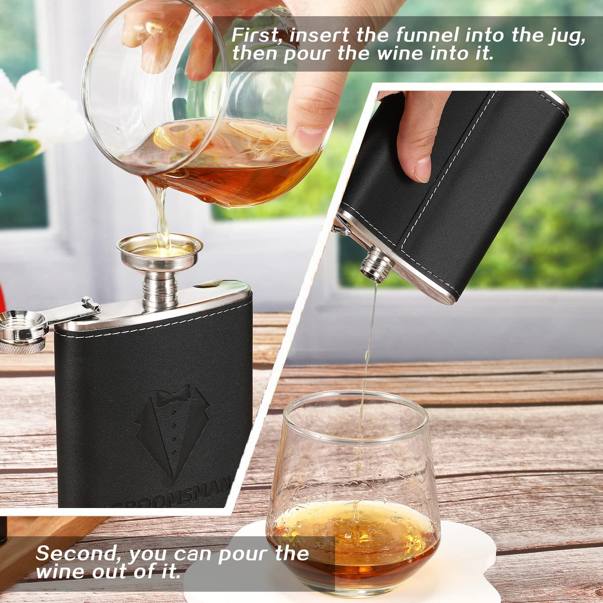 Rtteri 8 oz stainless steel flask, compact and durable for easy carrying