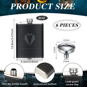 Rtteri groomsman flask 8 oz with tuxedo print, perfect for bachelor celebrations