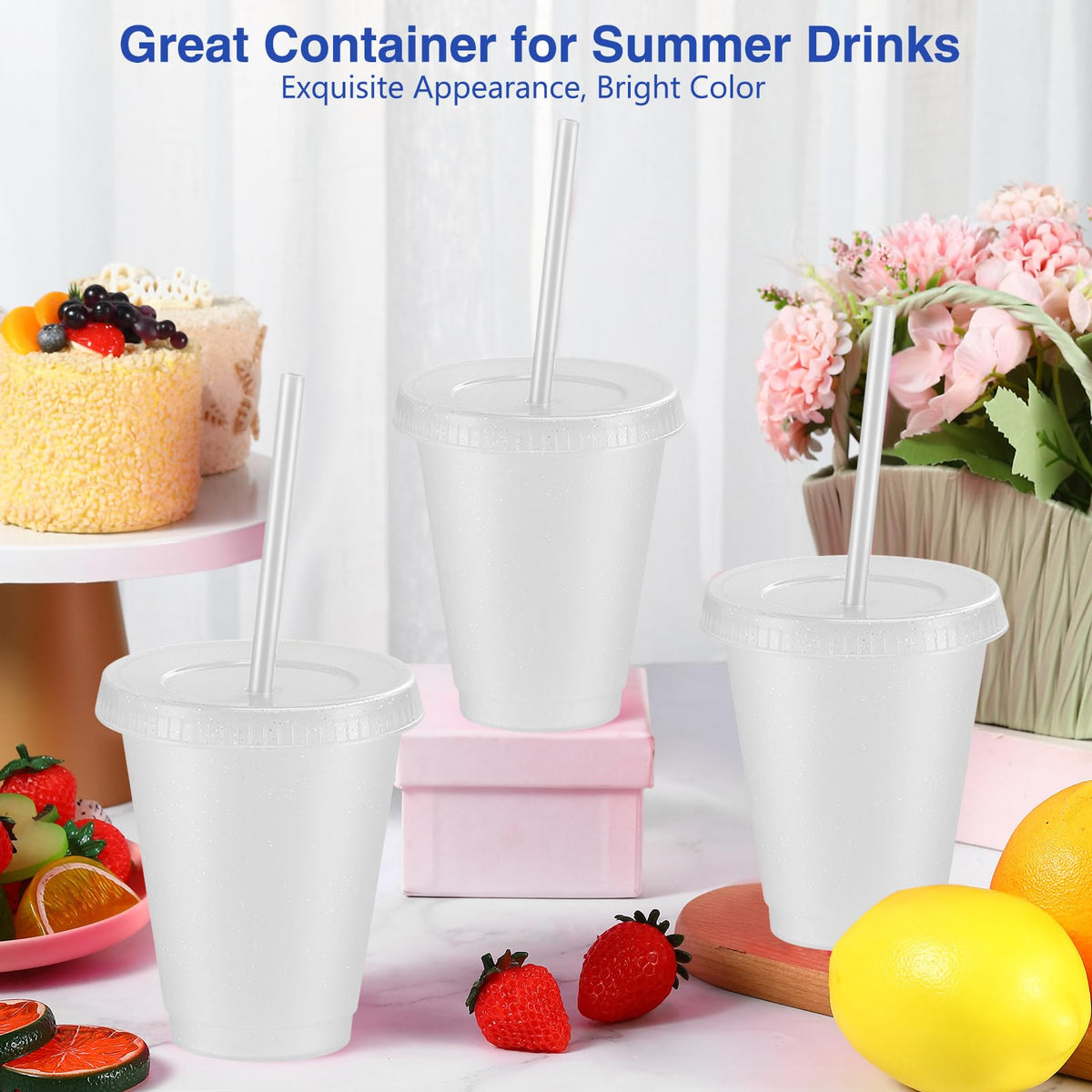 Rtteri clear glitter cups add stylish shine to celebrations and parties.