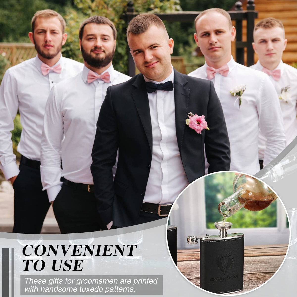 Rtteri wedding proposal flask 8 oz, elegant keepsake for toast