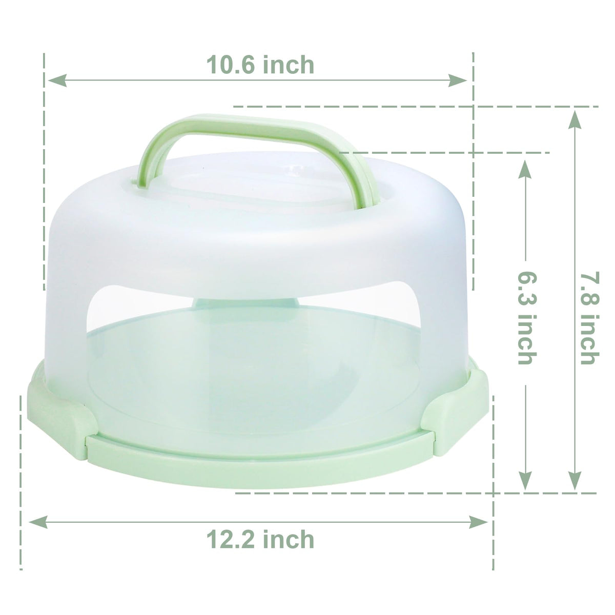 RTUDOPUYT cake transport container with reliable lid closure for travel