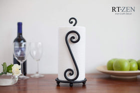 RTZEN rustic metal paper towel holder for kitchen with sturdy, stylish appeal