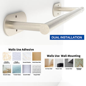 Ruacq stainless steel holder with screw mounting for strong, durable installation.