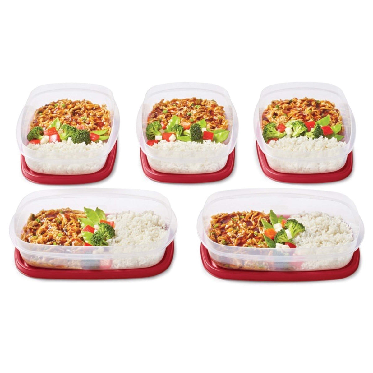 Nestable Rubbermaid bases stay compact for cabinet organization