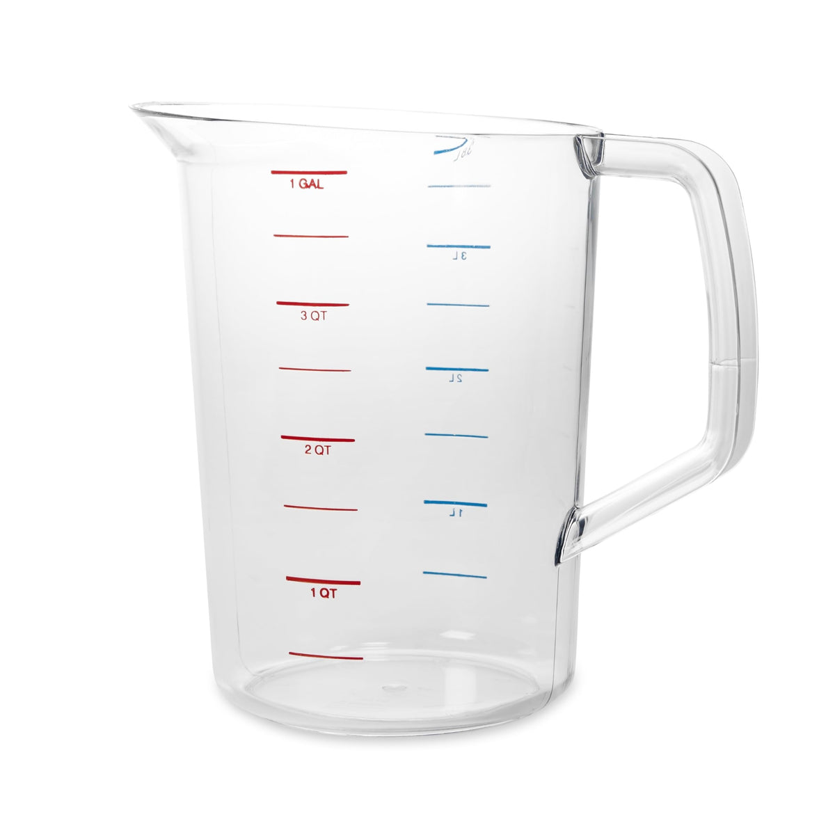 Rubbermaid Bouncer measuring cup with clear markings for liquids and dry ingredients.