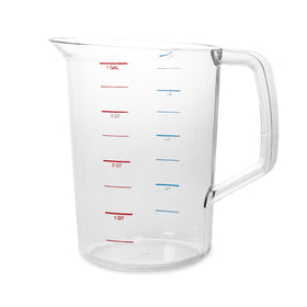 Rubbermaid Bouncer measuring cup with clear markings for liquids and dry ingredients.