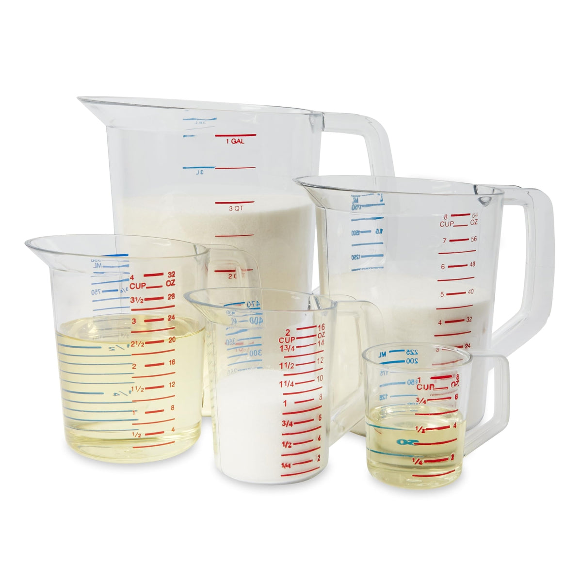 Rubbermaid Bouncer measuring cup shows durability of break-resistant polycarbonate.