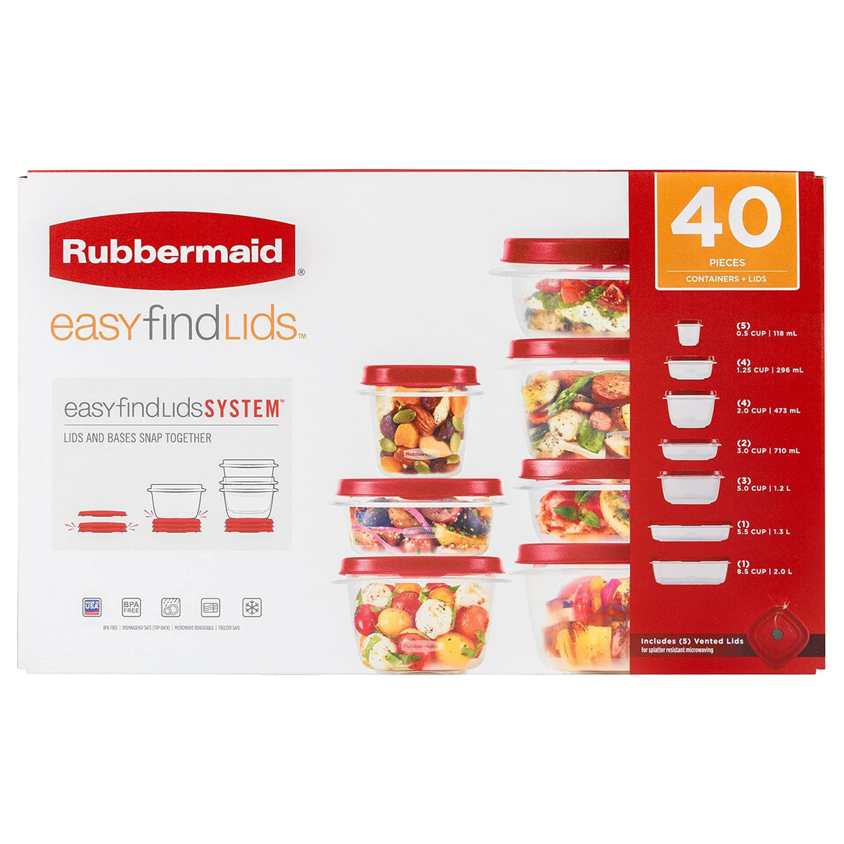 Rubbermaid bright red lids help quick identification