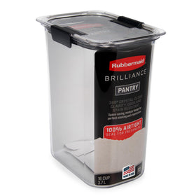 Rubbermaid Brilliance 16-Cup container with lid keeps pantry staples organized and visible.