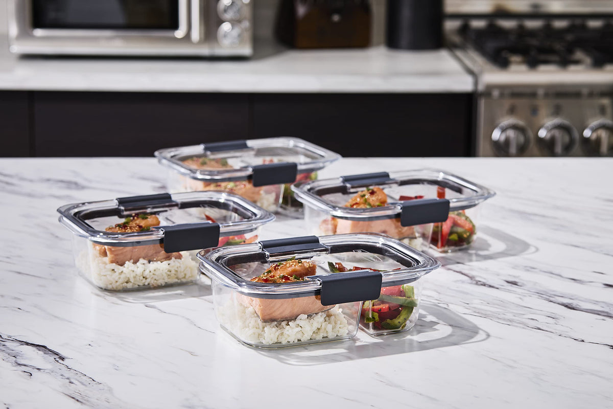 BPA-free Brilliance container is microwave, dishwasher, and freezer safe