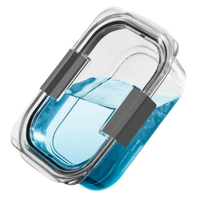 Rubbermaid Brilliance built-in steam vent for microwave heating without lid removal.
