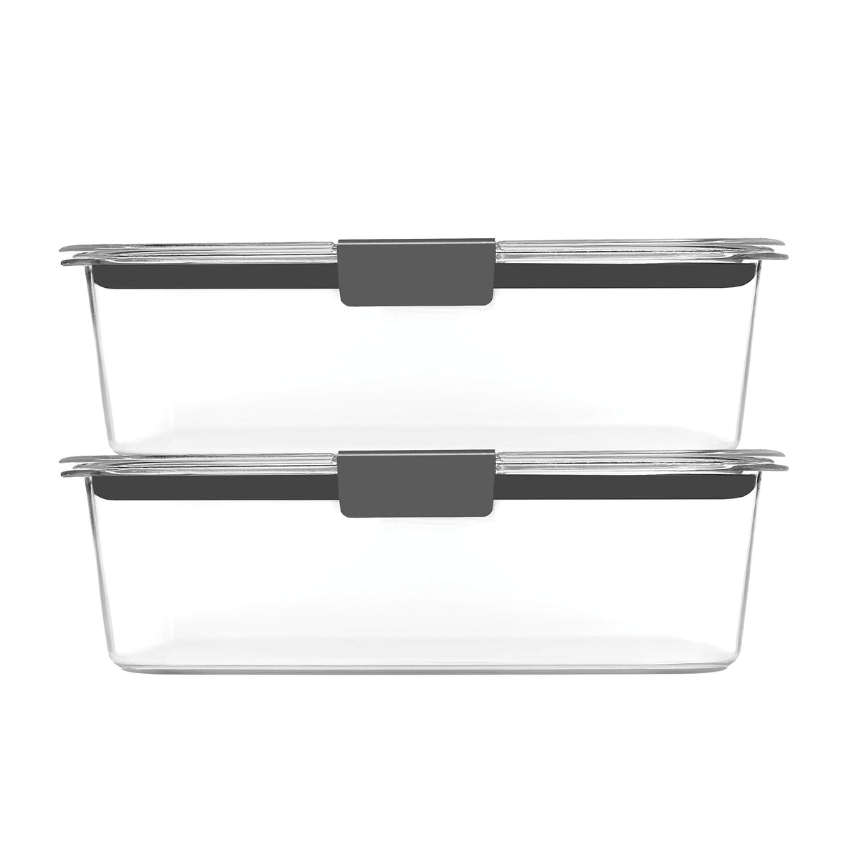 Rubbermaid Brilliance crystal-clear container highlighting 360-degree visibility