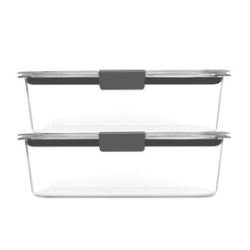 Rubbermaid Brilliance crystal-clear container highlighting 360-degree visibility
