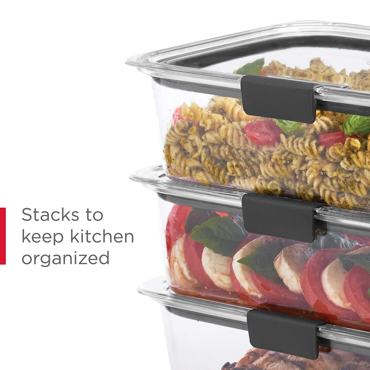 Rubbermaid Brilliance dishwasher-safe design for easy cleanup.