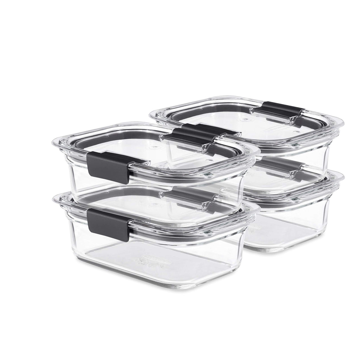 Rubbermaid Brilliance 3.2-cup glass container with clear lid for easy meal prep