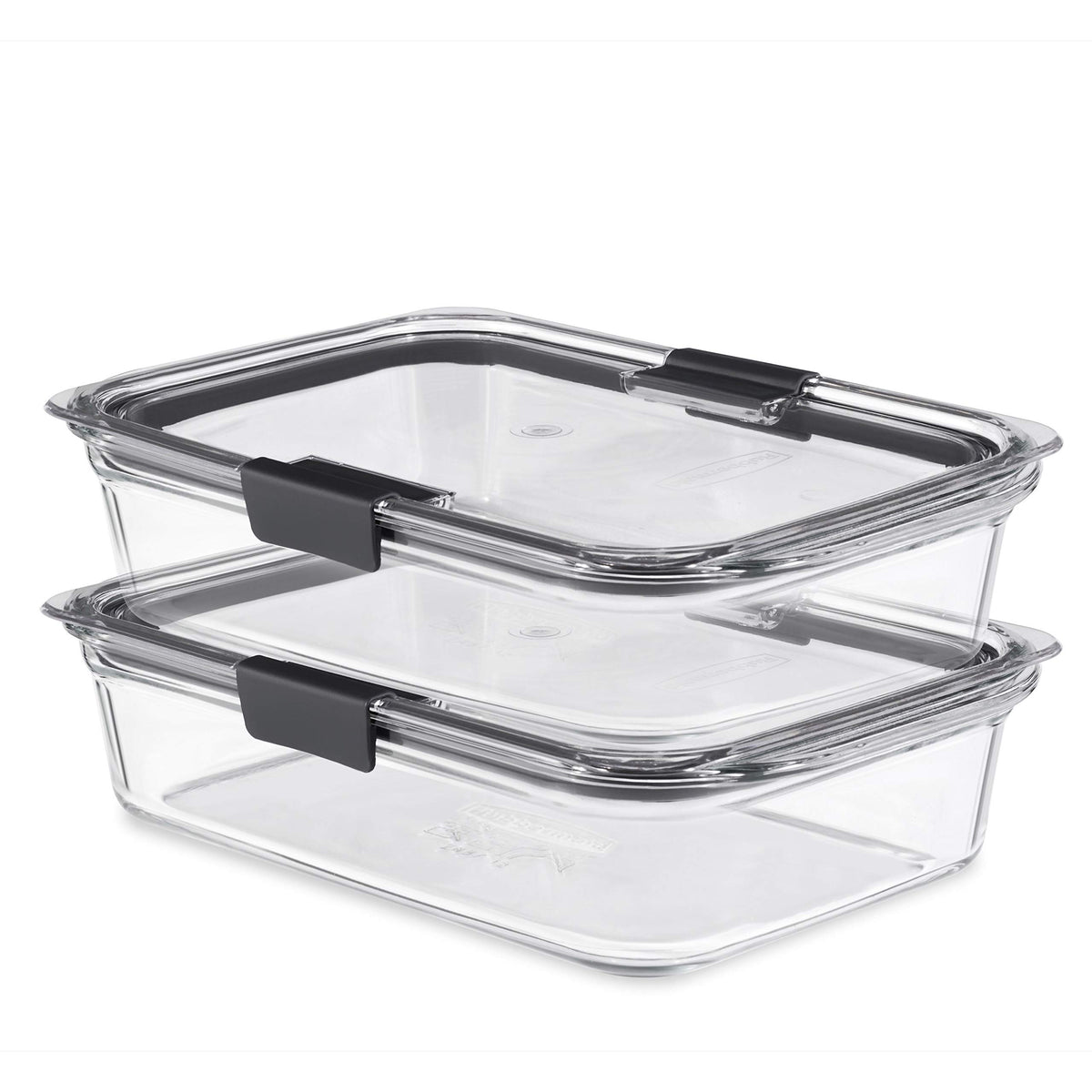 Rubbermaid Brilliance glass 8-cup containers set shows clear visibility for meal prep.