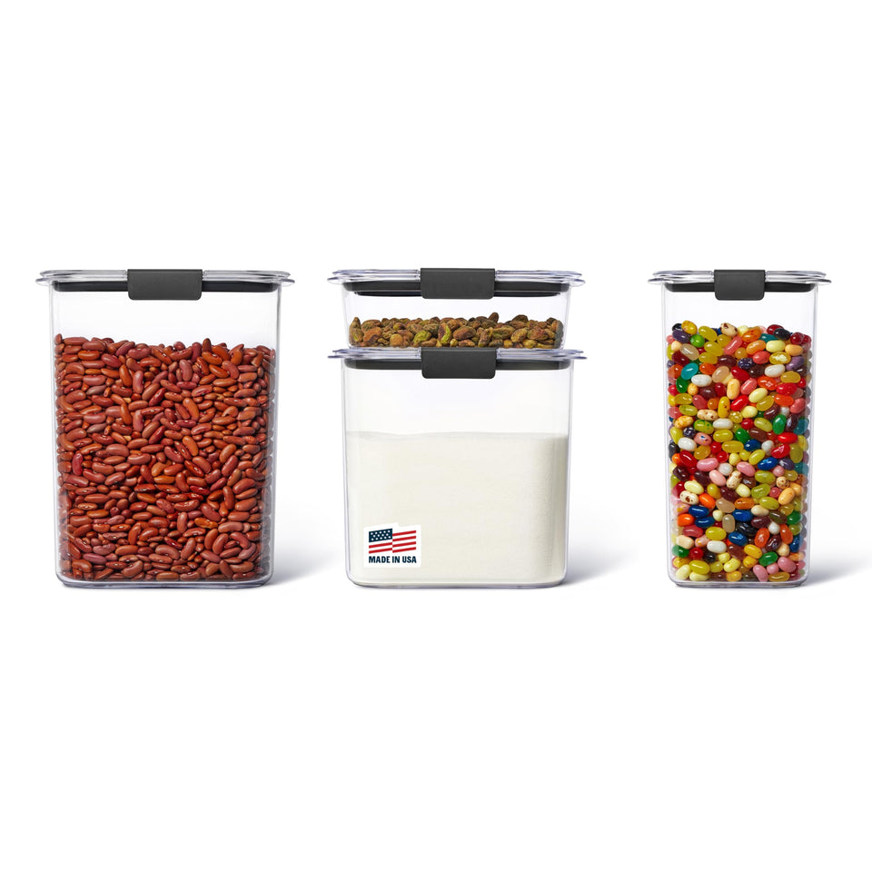Rubbermaid Brilliance 16-cup container with crystal-clear view for pantry organization