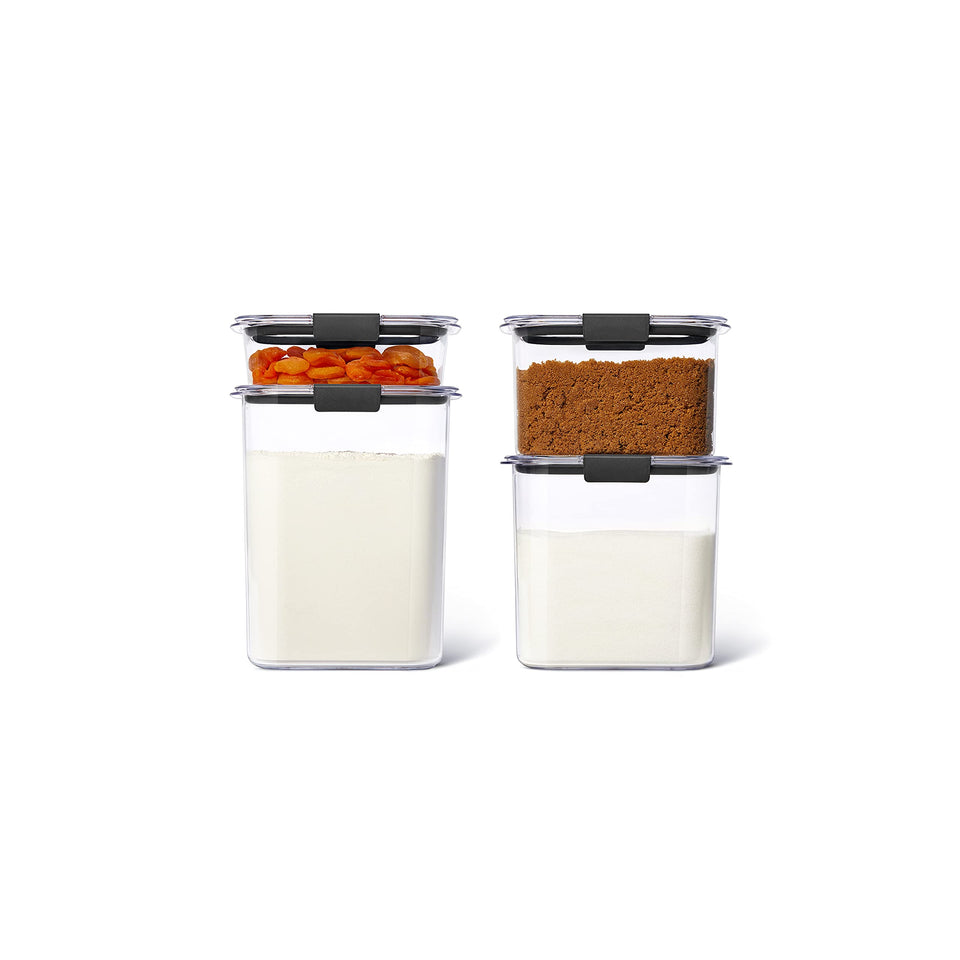 Rubbermaid Brilliance 16 cup pantry container with crystal clear visibility for easy inventory