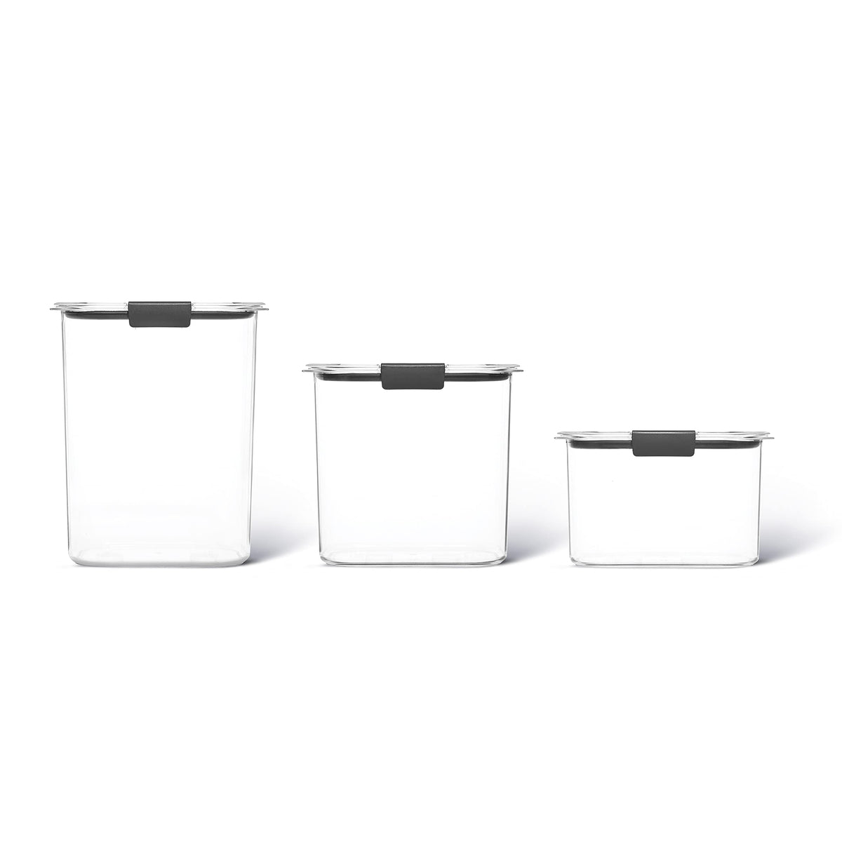 Rubbermaid Brilliance freezer-safe storage keeps dry foods ready for freezing.