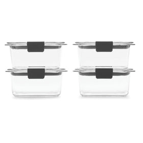 Rubbermaid Brilliance vented-lid enabling microwaving without removing the lid.