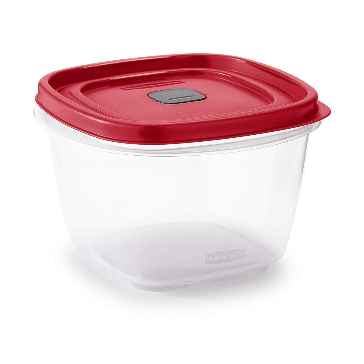 Rubbermaid container with built-in vent for splatter-resistant microwaving
