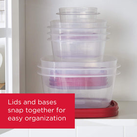 Rubbermaid containers feature thick, durable walls for daily use