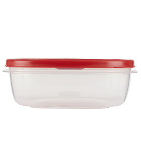 Rubbermaid Easy Find Lids 9-Cup lid system showing lids snapping to bases for easy retrieval