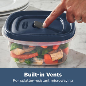 Rubbermaid Easy Find Lids blue set helping drawer organization and cabinet efficiency