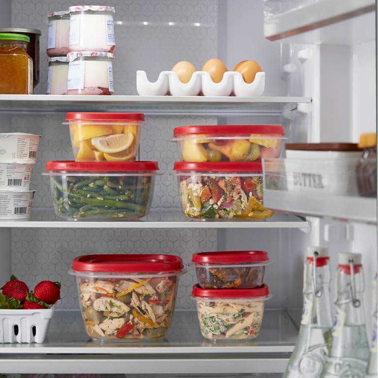 Rubbermaid Easy Find Lids dishwasher-freezer-safe image suits versatile storage.