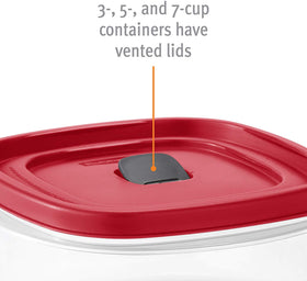 Rubbermaid Easy Find Lids are dishwasher, microwave, and freezer safe for busy kitchens